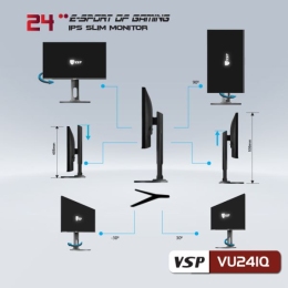 Màn hình phẵng VSP 24inch 2K eSport Gaming VU241Q - QHD /USB-C Type-C
