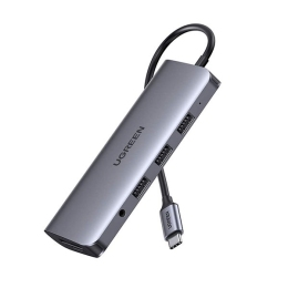 [ Ugreen 80133 ] Bộ chuyển đổi USB C to HDMI + VGA + LAN 1Gbps + Hub USB3.0 + SD/TF + Audio 